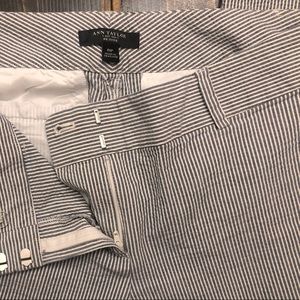 Ann Taylor Petite Blue & White Pinstripe Pant SZ 8P